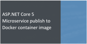 Read more about the article ASP.NET Core 5 Microservice publish to Docker container image