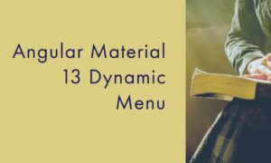 Read more about the article Dynamic Sidenav Menu in Angular Material 11
